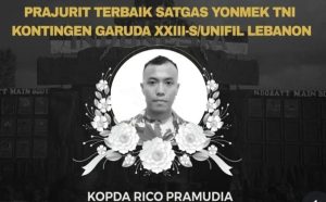 Tragis! Gugur di Lebanon, Prajurit TNI Ini Naik Pangkat!